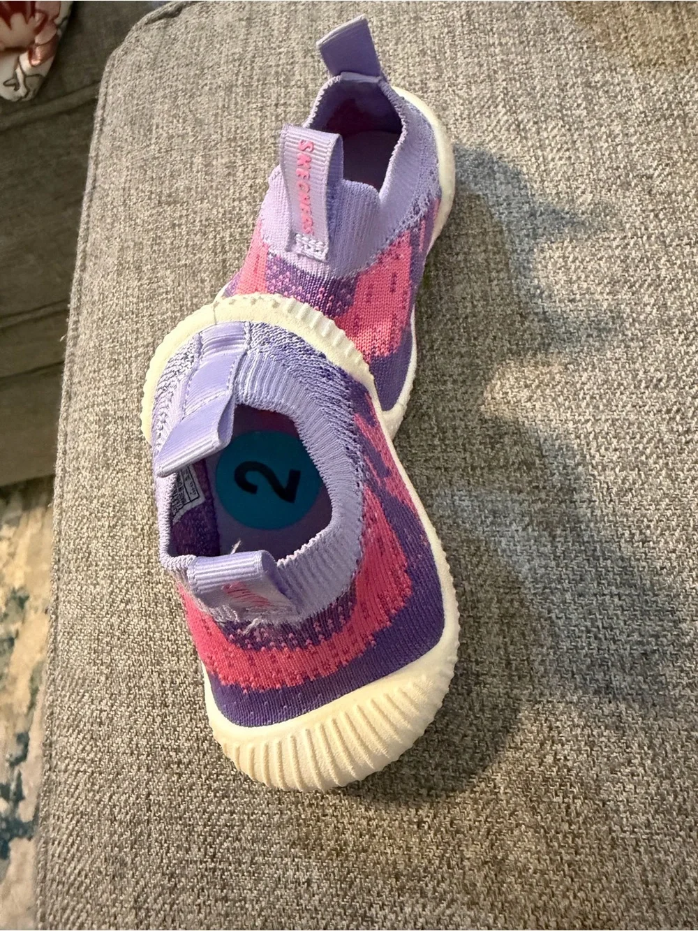 Skechers Little Explorers Kids Slip-On Water Shoes Purple and Pink VGUC